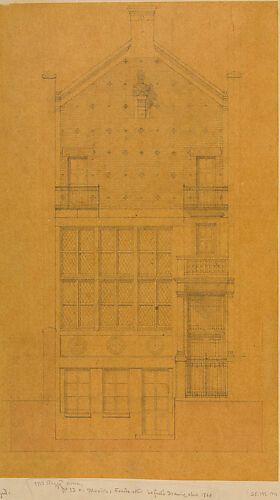 Architectural Drawing of the Exterior of the Comte de Nieuwerkerke's House