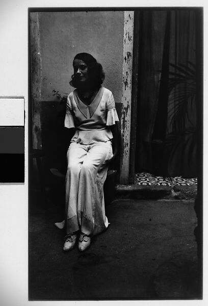 [Woman Seated Outside Doorway, Havana], Walker Evans (American, St. Louis, Missouri 1903–1975 New Haven, Connecticut), Film negative 