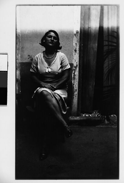 [Woman Seated Outside Doorway, Havana], Walker Evans (American, St. Louis, Missouri 1903–1975 New Haven, Connecticut), Film negative 