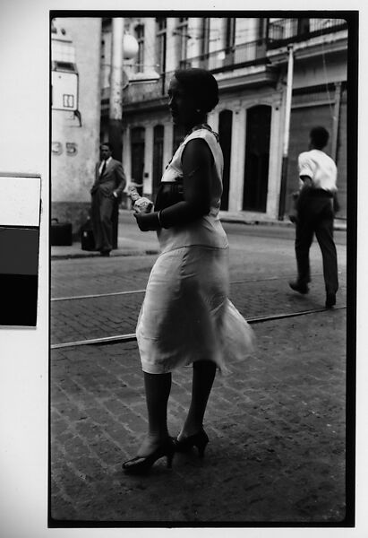 [Woman Standing on Street, Havana], Walker Evans (American, St. Louis, Missouri 1903–1975 New Haven, Connecticut), Film negative 