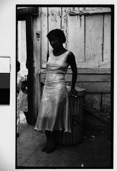 [Woman Leaning on Garbage Can in Courtyard, Havana], Walker Evans (American, St. Louis, Missouri 1903–1975 New Haven, Connecticut), Film negative 