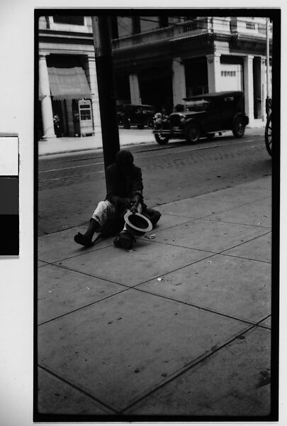 [Beggar Seated on Street, Havana], Walker Evans (American, St. Louis, Missouri 1903–1975 New Haven, Connecticut), Film negative 