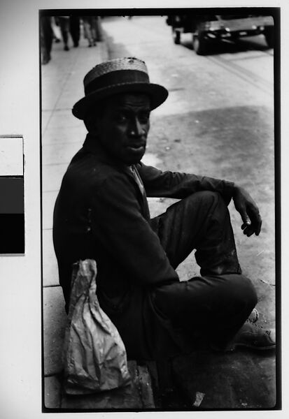 Walker Evans | [Man Wearing Boater Seated on Ground, Havana] | The ...