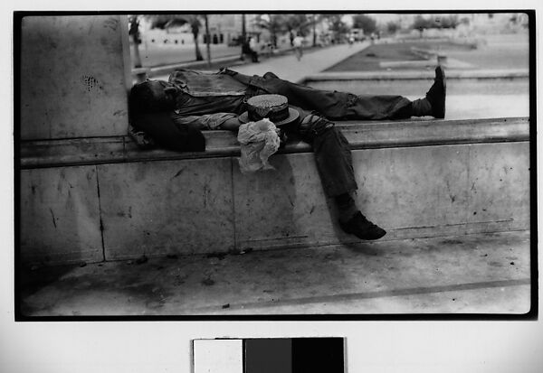 [Sleeping Beggar, Havana], Walker Evans (American, St. Louis, Missouri 1903–1975 New Haven, Connecticut), Film negative 