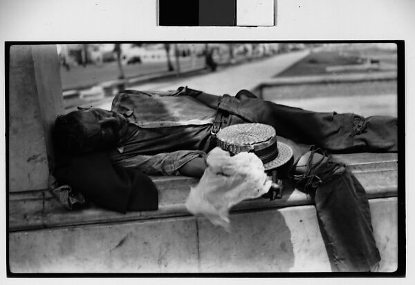 [Sleeping Beggar, Havana], Walker Evans (American, St. Louis, Missouri 1903–1975 New Haven, Connecticut), Film negative 
