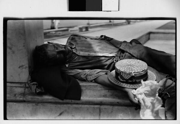 [Sleeping Beggar, Havana], Walker Evans (American, St. Louis, Missouri 1903–1975 New Haven, Connecticut), Film negative 