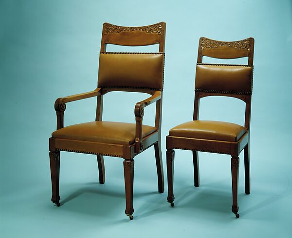 Armchair, Tobey Furniture Company (1875–1954), Cherry, American