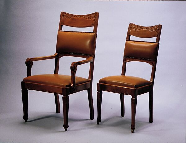 Armchair, Tobey Furniture Company (1875–1954), Cherry, American