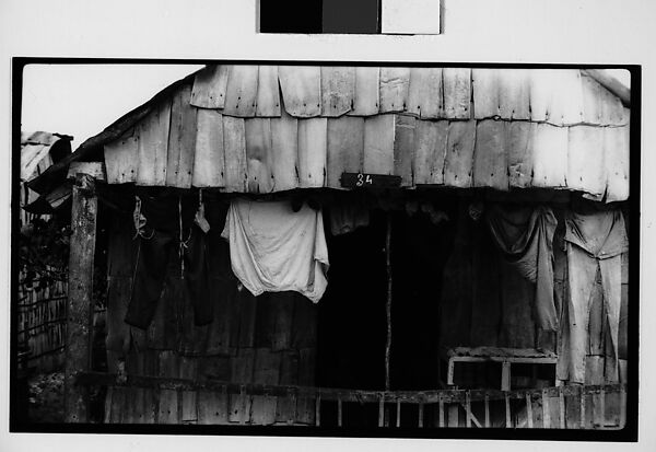[Shanty Facade Detail with Drying Clothes on Line, Cuba], Walker Evans (American, St. Louis, Missouri 1903–1975 New Haven, Connecticut), Film negative 