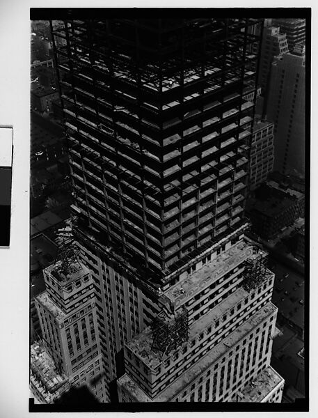 [Chrysler Building Construction Site, From Roof of Chanin Building, New York City], Walker Evans (American, St. Louis, Missouri 1903–1975 New Haven, Connecticut), Film negative 