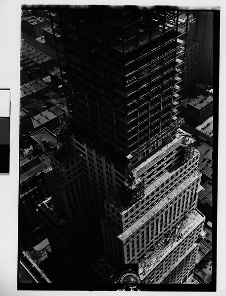 [Chrysler Building Construction Site, From Roof of Chanin Building, New York City], Walker Evans (American, St. Louis, Missouri 1903–1975 New Haven, Connecticut), Film negative 