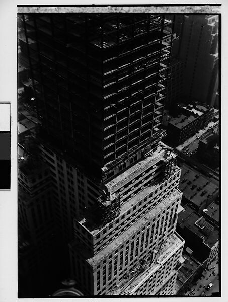 [Chrysler Building Construction Site, From Roof of Chanin Building, New York City], Walker Evans (American, St. Louis, Missouri 1903–1975 New Haven, Connecticut), Film negative 