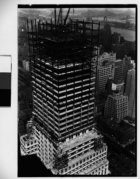 [Chrysler Building Construction Site, From Roof of Chanin Building, New York City], Walker Evans (American, St. Louis, Missouri 1903–1975 New Haven, Connecticut), Film negative 