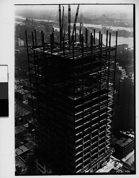 [Chrysler Building Construction Site, From Roof of Chanin Building, New York City], Walker Evans (American, St. Louis, Missouri 1903–1975 New Haven, Connecticut), Film negative 