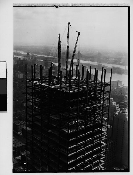 [Chrysler Building Construction Site, From Roof of Chanin Building, New York City], Walker Evans (American, St. Louis, Missouri 1903–1975 New Haven, Connecticut), Film negative 