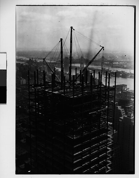 [Chrysler Building Construction Site, From Roof of Chanin Building, New York City], Walker Evans (American, St. Louis, Missouri 1903–1975 New Haven, Connecticut), Film negative 