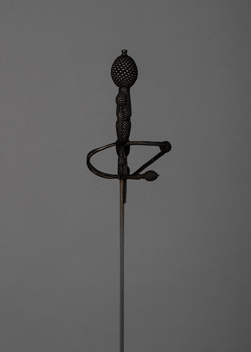 Rapier, Daniele da Serravalle (Italian, Milan, active mid-sixteenth century), Steel, iron, gold, Italian, Milan