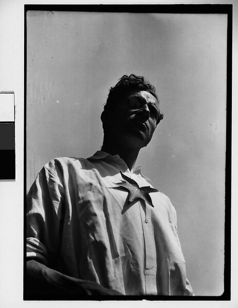 [Paul Grotz with Leaf on Chest, From Below], Walker Evans (American, St. Louis, Missouri 1903–1975 New Haven, Connecticut), Film negative 