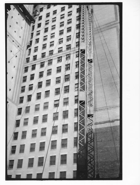 [Construction Site with Cranes, East 14th Street, New York City], Walker Evans (American, St. Louis, Missouri 1903–1975 New Haven, Connecticut), Film negative 