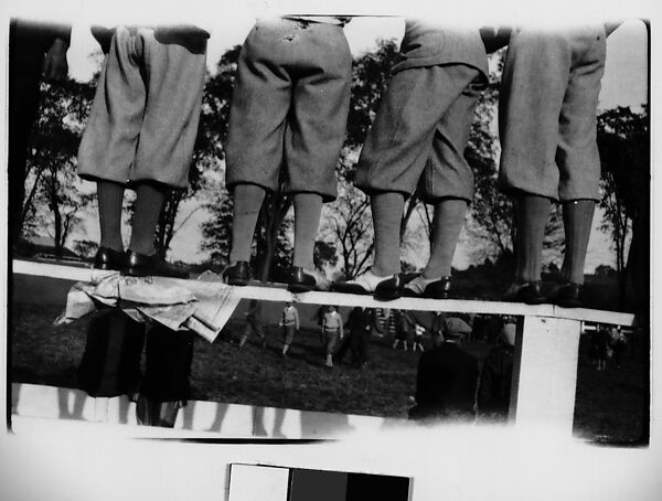 [Detail of Spectators' Knickerbockers, Darien, Connecticut], Walker Evans (American, St. Louis, Missouri 1903–1975 New Haven, Connecticut), Film negative 