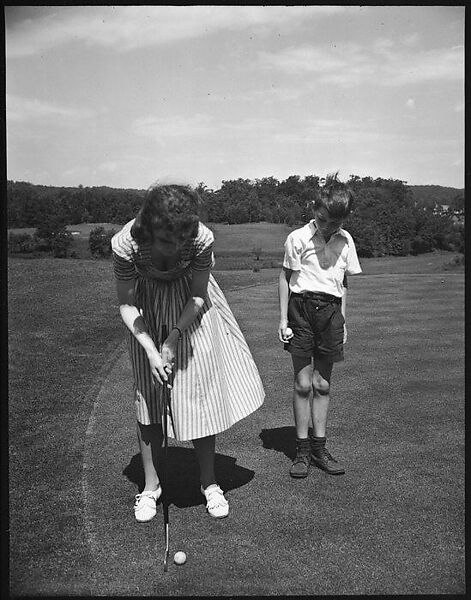 [John Churchill, Jr. and Mary Churchill Playing Golf, Bedford, New York], Walker Evans (American, St. Louis, Missouri 1903–1975 New Haven, Connecticut), Film negative 