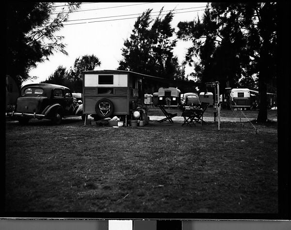 [Trailer with Canopy and Chairs in Camp, Florida], Walker Evans (American, St. Louis, Missouri 1903–1975 New Haven, Connecticut), Film negative 