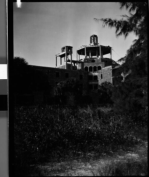 [Tower Construction of Unfinished Italianate Revival Hotel on Coast, Florida], Walker Evans (American, St. Louis, Missouri 1903–1975 New Haven, Connecticut), Film negative 