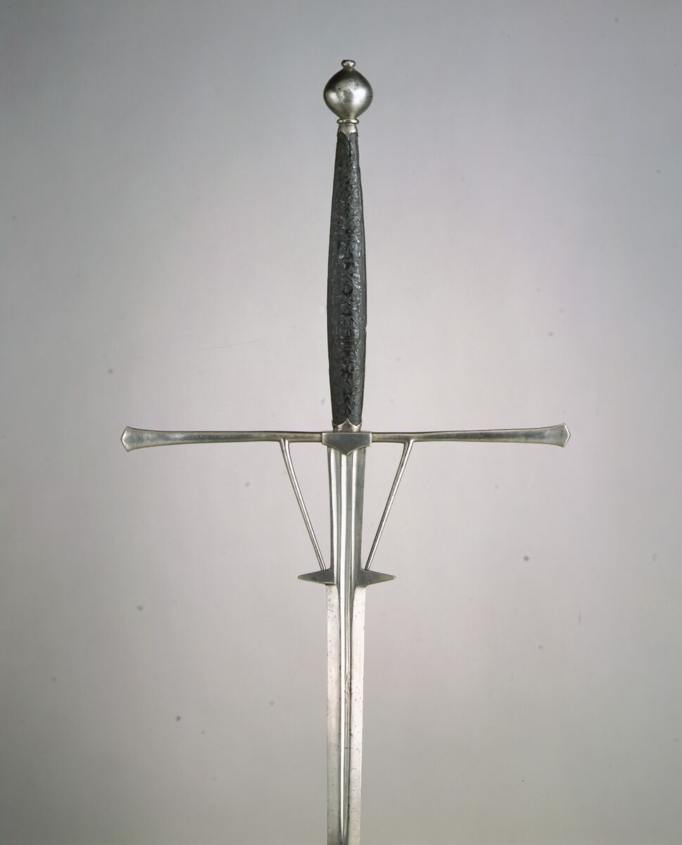 Two-Handed Sword, Steel, gold, Italian