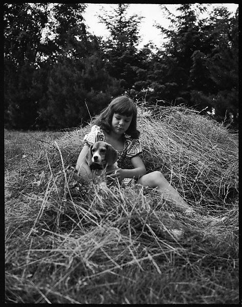 [Jill Fuller with Brenda the Beagle, Bedford, New York], Walker Evans (American, St. Louis, Missouri 1903–1975 New Haven, Connecticut), Film negative 