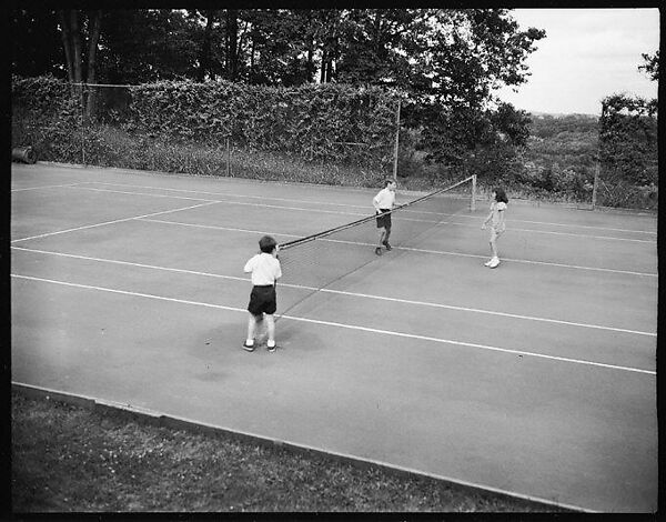 [Jill Fuller and Burden Boys Playing Tennis, Bedford, New York], Walker Evans (American, St. Louis, Missouri 1903–1975 New Haven, Connecticut), Film negative 