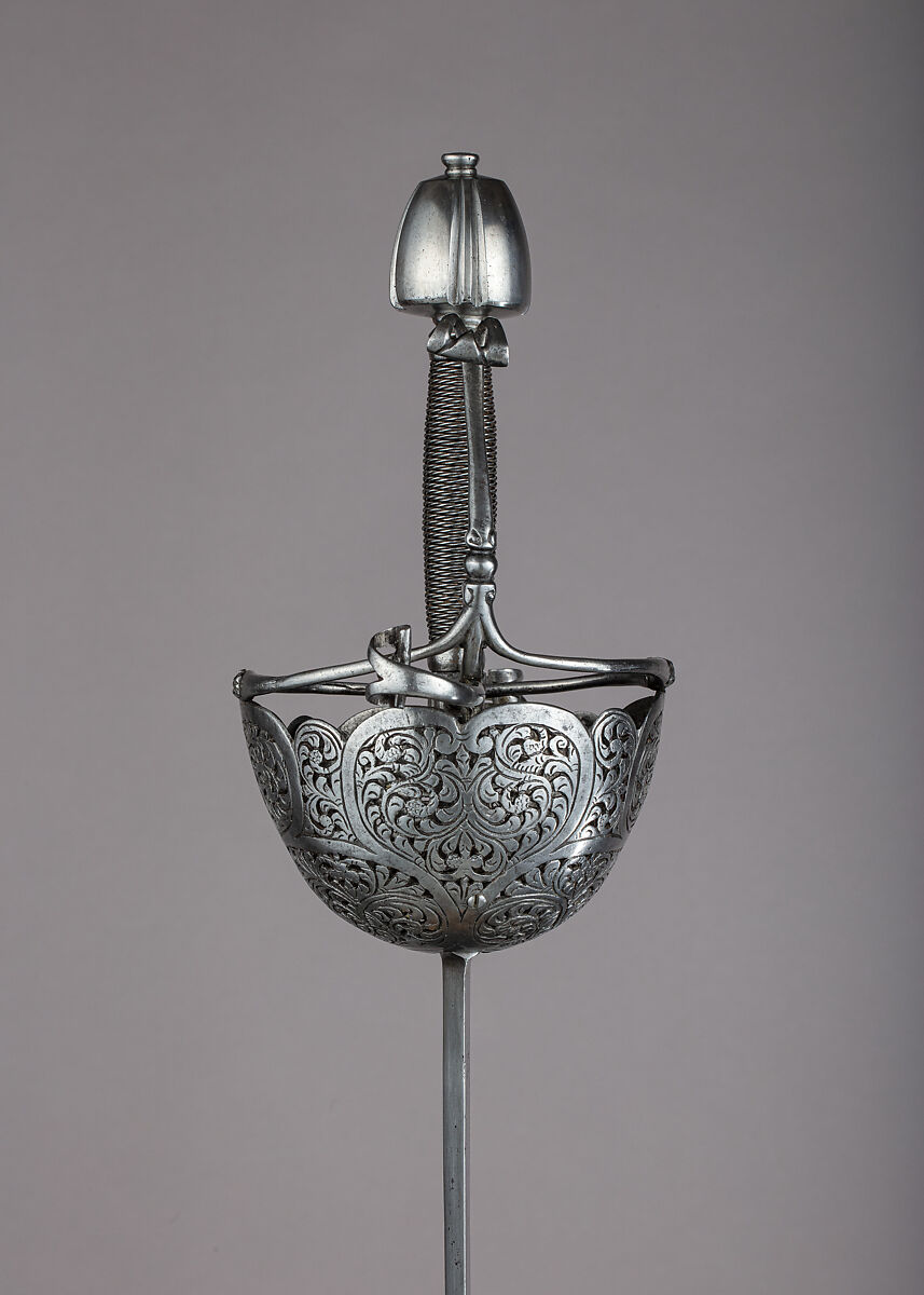 Cup-Hilted Rapier, Steel, possibly Spanish
