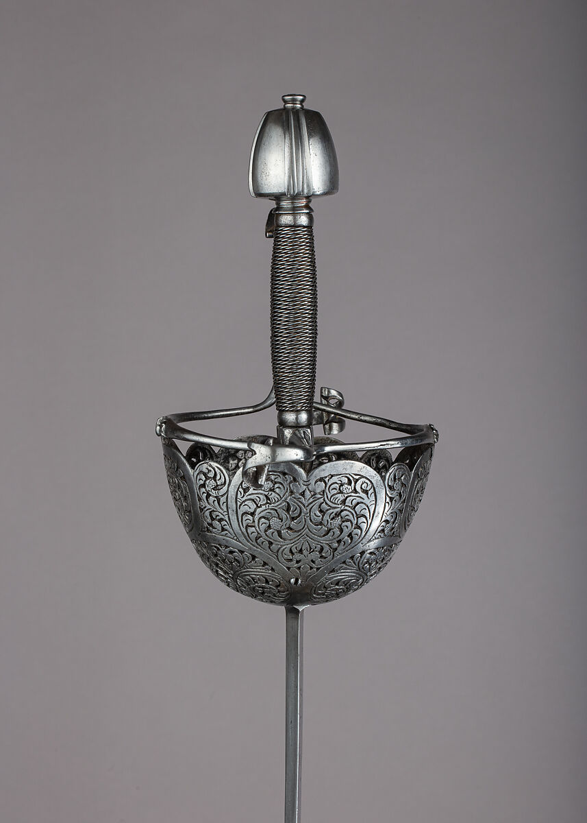 Cup-Hilted Rapier, Steel, possibly Spanish