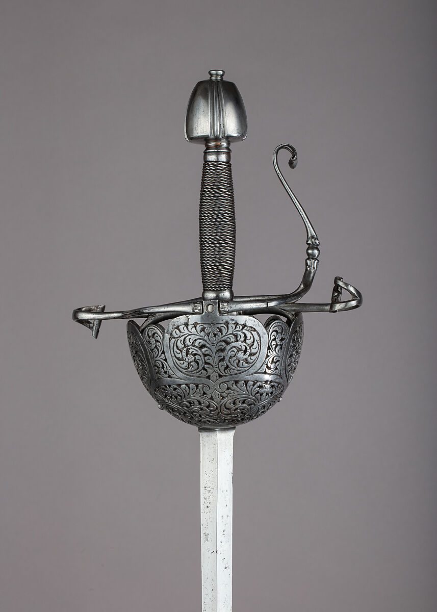 Cup-Hilted Rapier, Steel, possibly Spanish