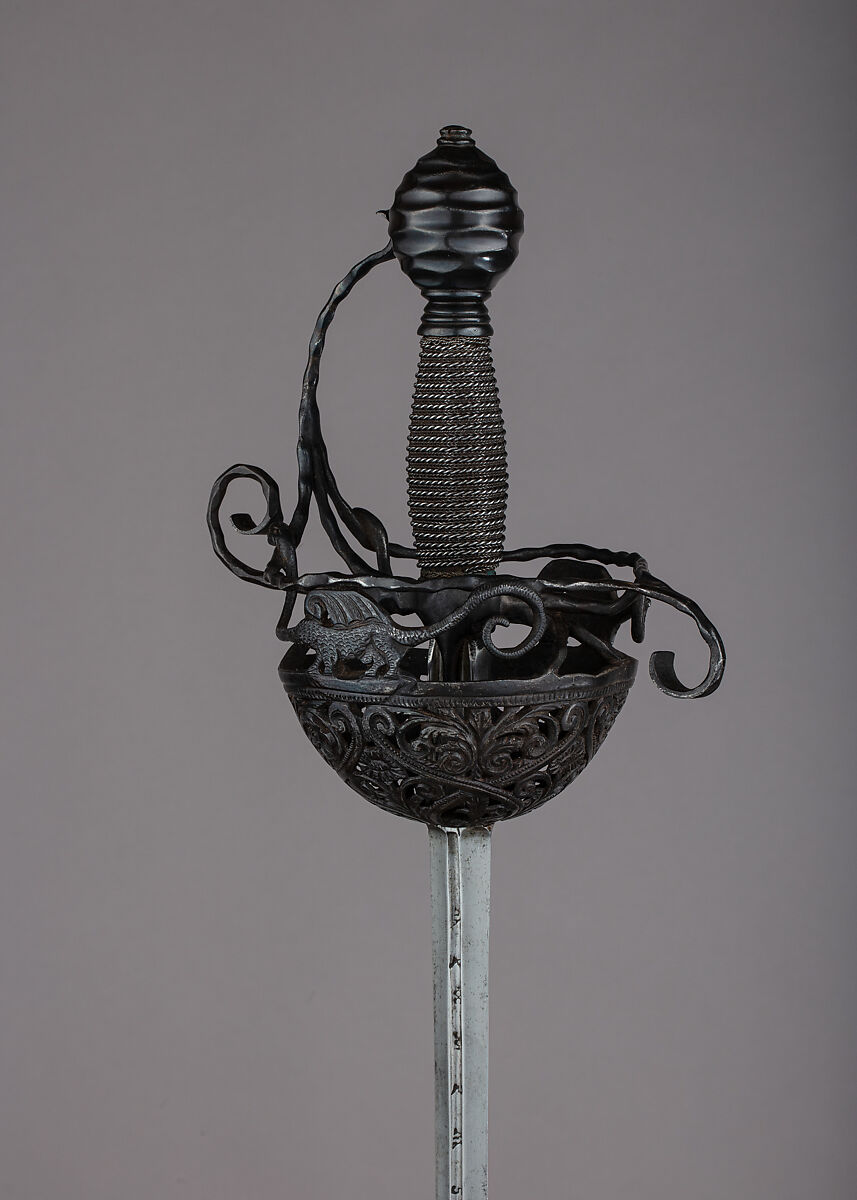 Cup-Hilted Rapier, Steel, possibly Spainish