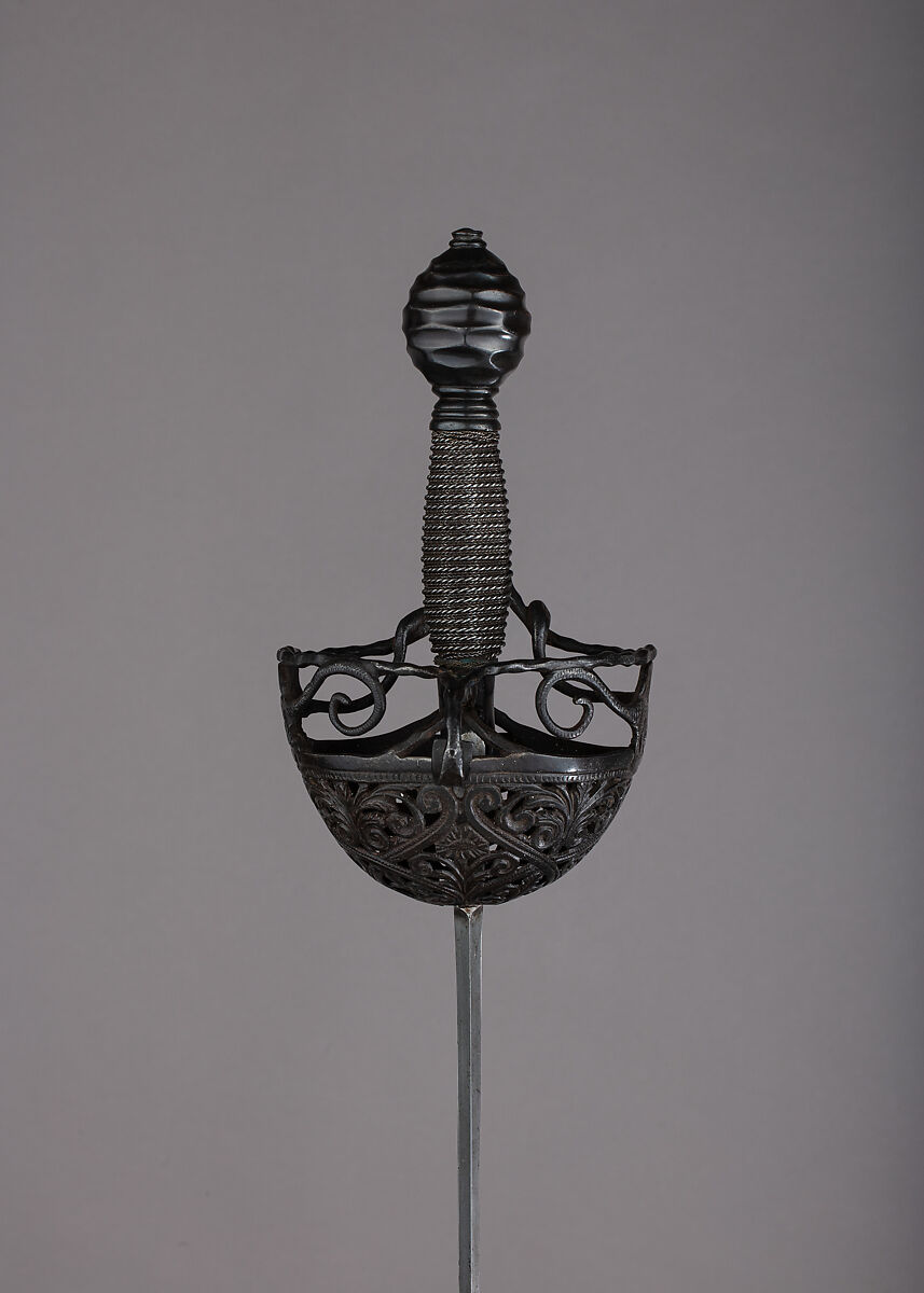 Cup-Hilted Rapier, Steel, possibly Spainish