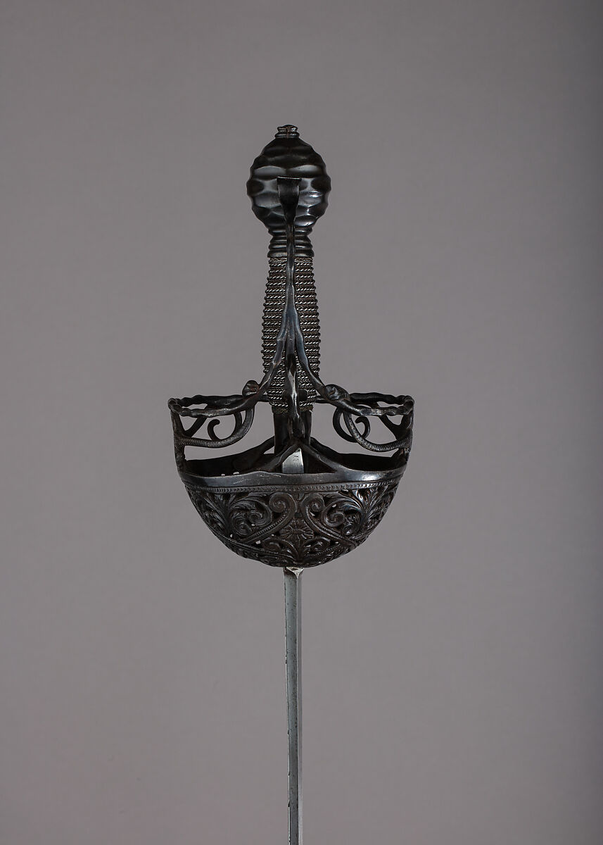 Cup-Hilted Rapier, Steel, possibly Spainish