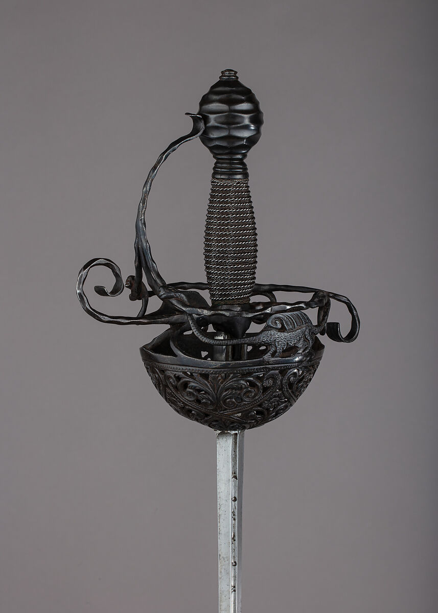 Cup-Hilted Rapier, Steel, possibly Spainish