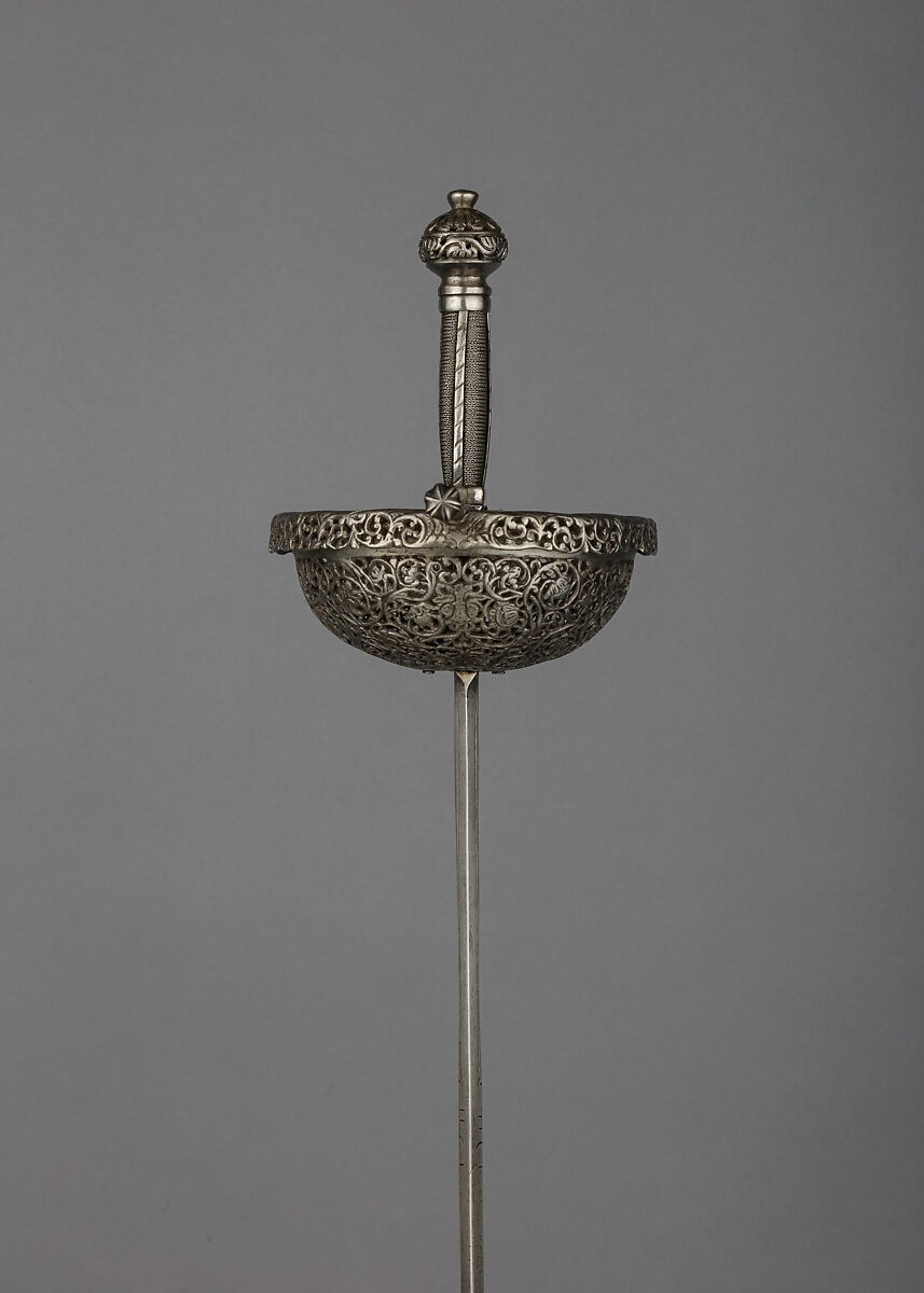 Cup-Hilted Rapier, Steel, Spanish