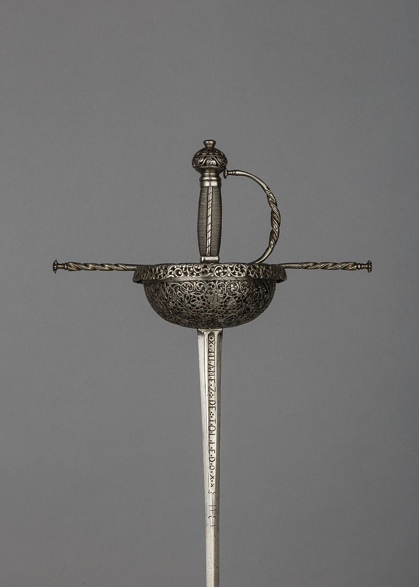 Cup-Hilted Rapier, Steel, Spanish