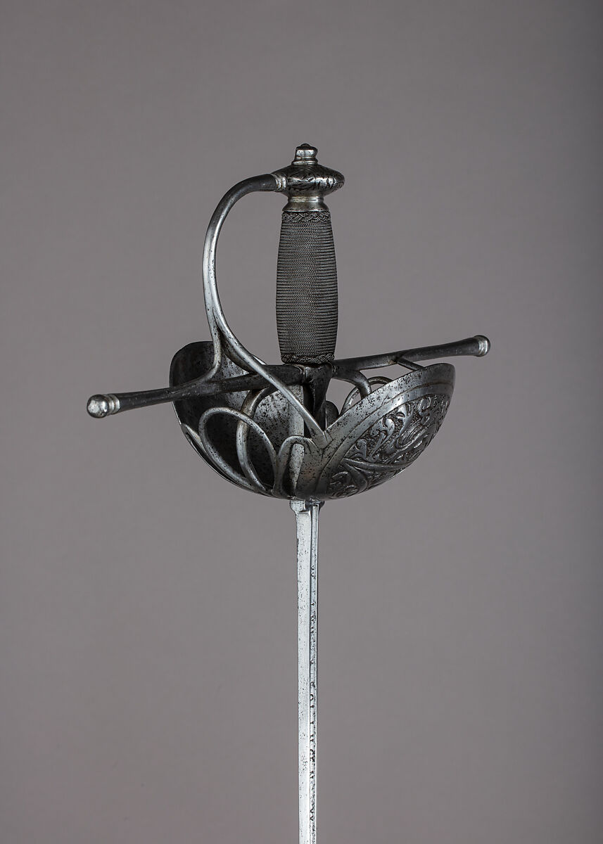 Cup-Hilted Rapier, Steel, Spanish