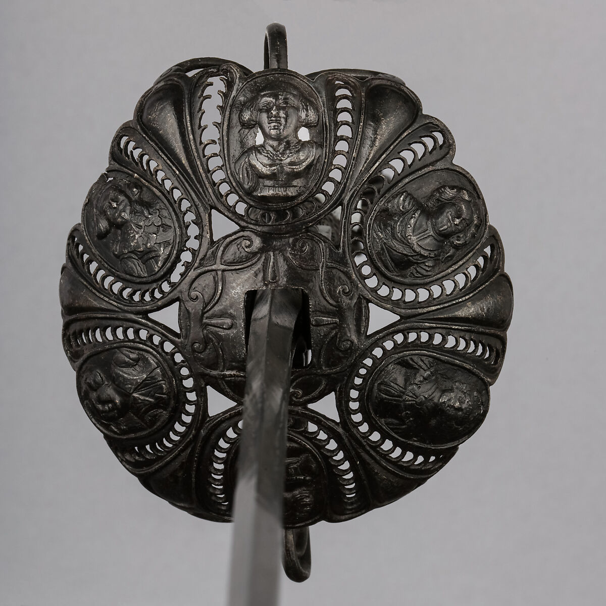 Rapier, Steel, iron, wood, hilt, probably Dutch; blade, Spanish, Toledo