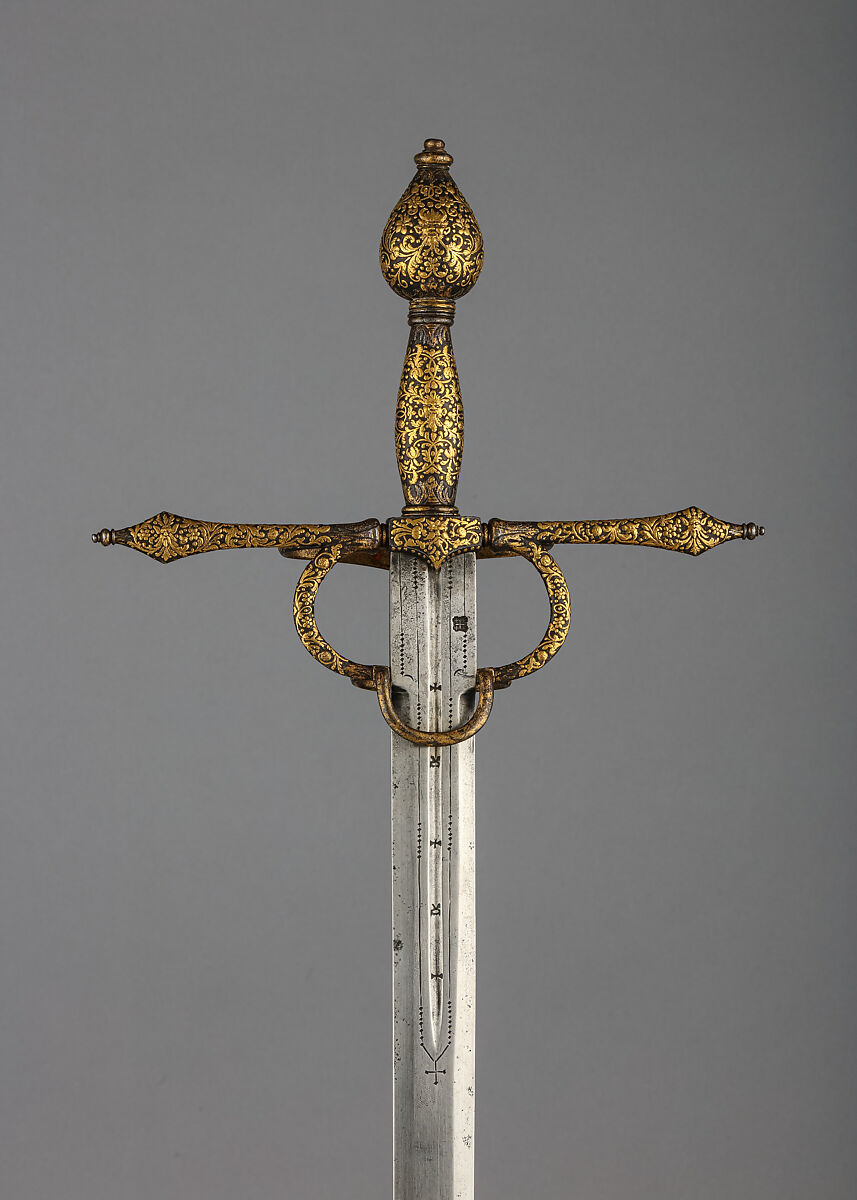 Rapier, Steel, iron, gold, Italian