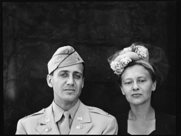 [Unidentified Couple on Roof of 441 East 92nd Street Apartment Building?, New York City], Walker Evans (American, St. Louis, Missouri 1903–1975 New Haven, Connecticut), Film negative 