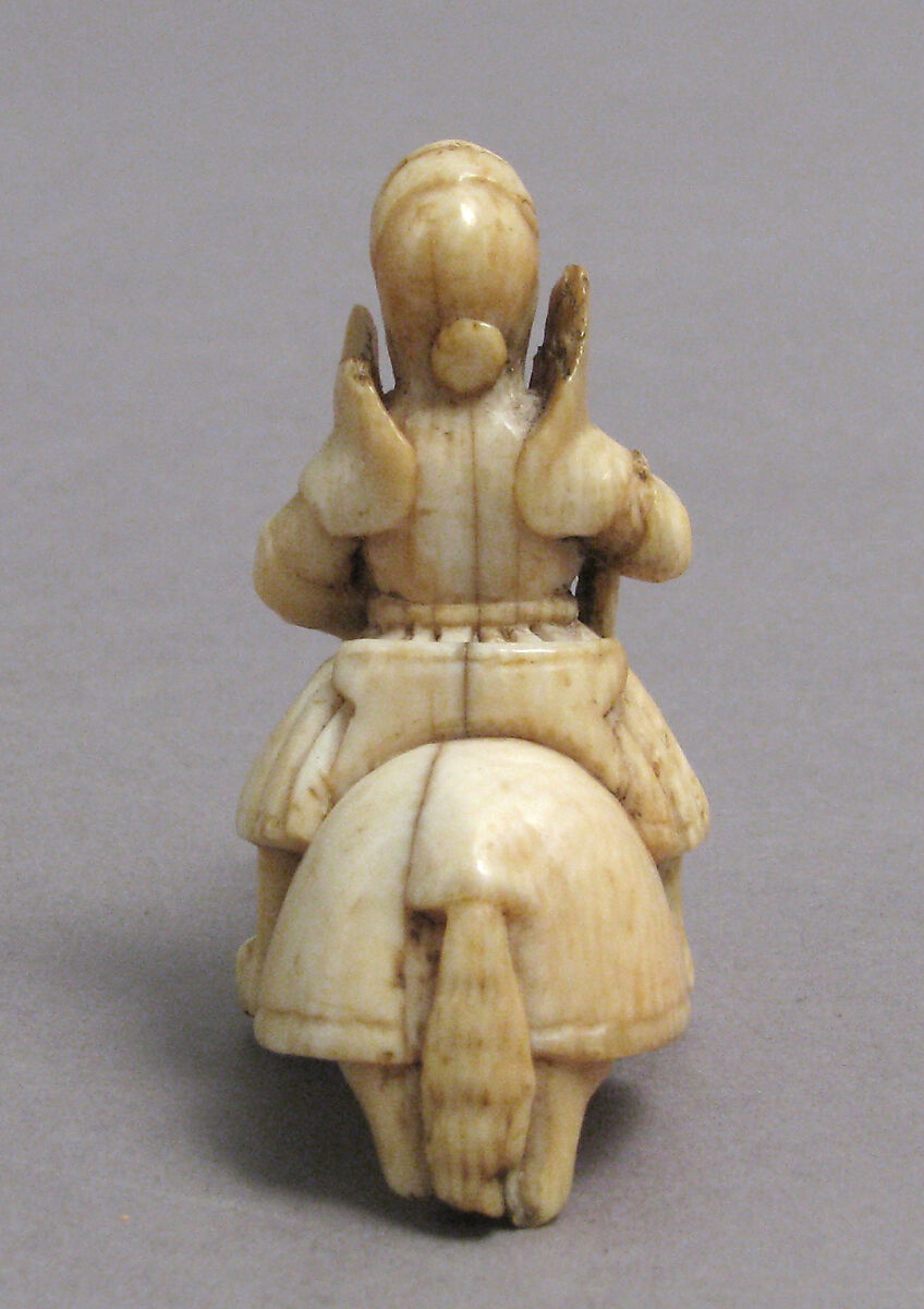 Chess Piece in the Form of a Knight, Ivory (elephant), Western European, possibly Germany or England
