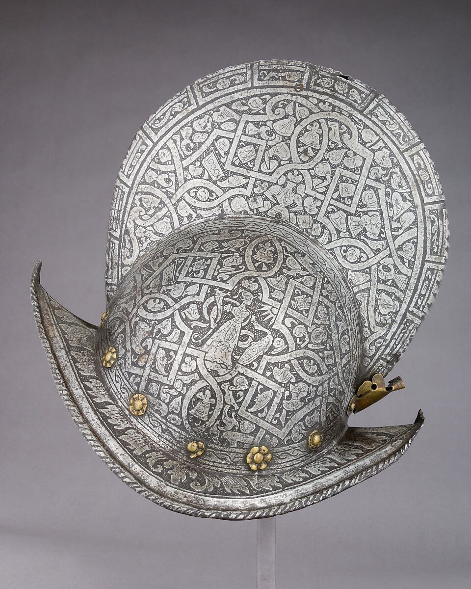Morion, Steel, brass, Italian, Pisan