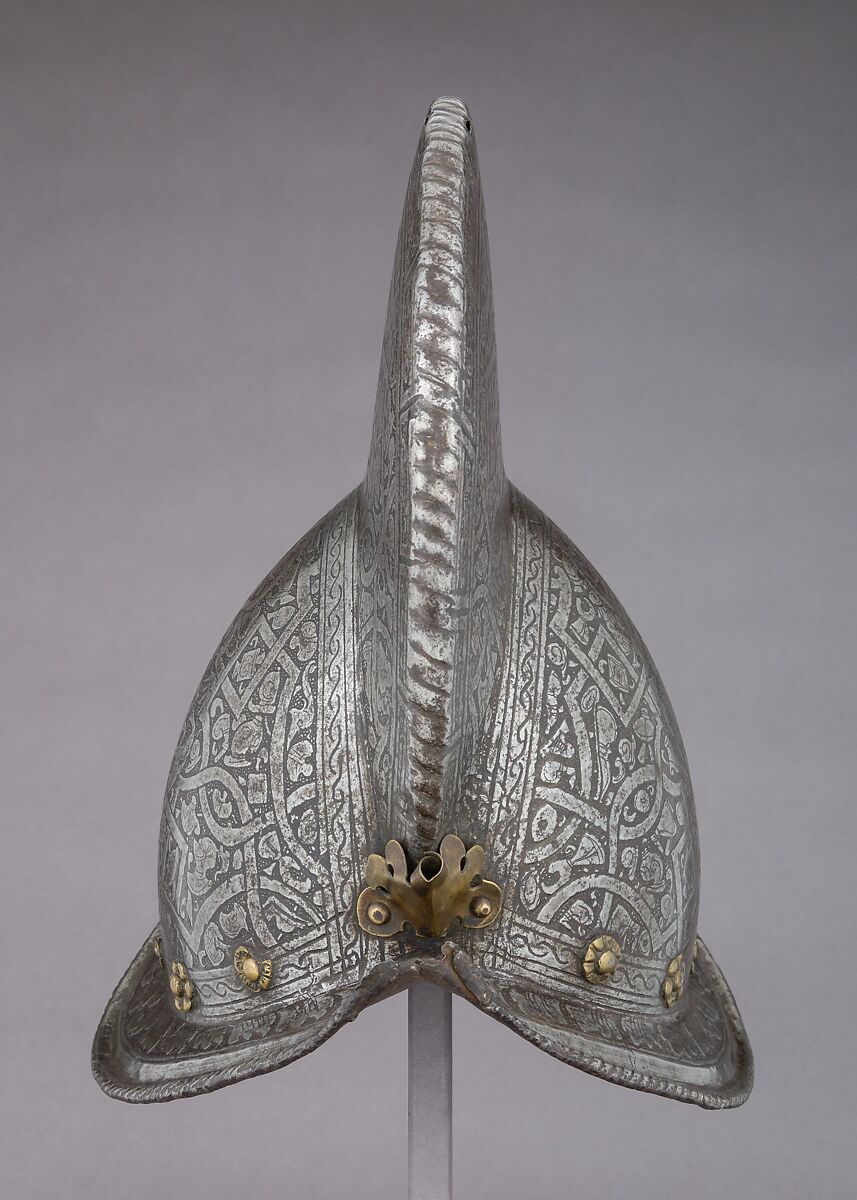 Morion, Steel, brass, Italian, Pisan
