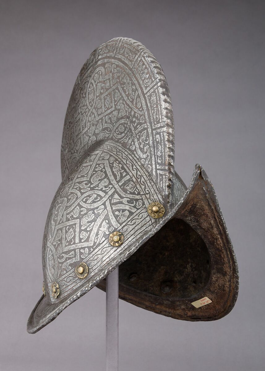 Morion, Steel, brass, Italian, Pisan 