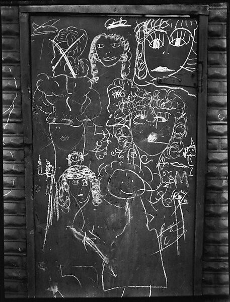 [Graffiti on Door, Christopher Street, New York City], Walker Evans (American, St. Louis, Missouri 1903–1975 New Haven, Connecticut), Film negative 