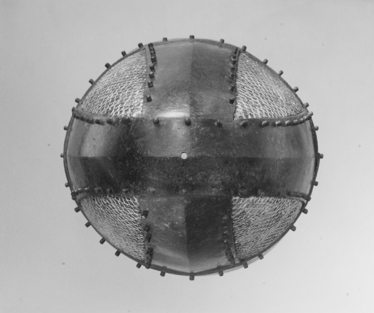 Helmet, Bronze, silver, iron, Mesopotamian or Iranian