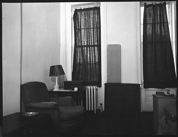 [Living Room of Walker Evans's Apartment, 441 East 92nd Street, New York City], Walker Evans (American, St. Louis, Missouri 1903–1975 New Haven, Connecticut), Film negative 